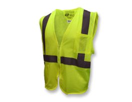 ECON CL2 SE MESH SAFETYVST W/ZIP-GRN-2X