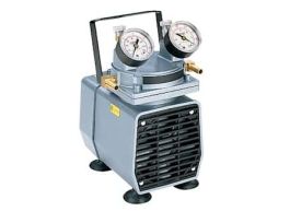 High-Capacity Vacuum Pump, with Gauge, Regulator, and Relief; 1.1 cfm, 25.5" Hg, 115 VAC
