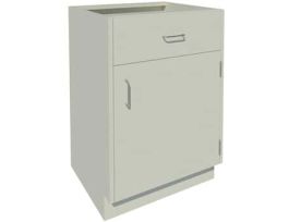 Standing Height Base Cabinet, Right Hinged, 1 Door 1 Drawer, 24" Wide