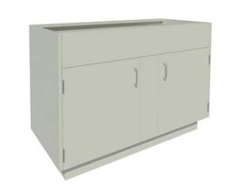 Standing Height Sink Cabinet, 2 Door, 52" Wide