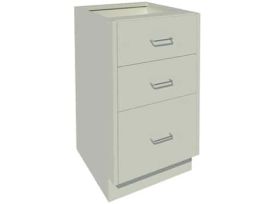 ADA Height Base Cabinet, 3 Drawer, 18" Wide