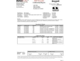 A2LA ISO17025 Accredited Calibration; Mixer
