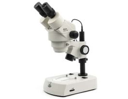 Stereozoom Binocular Microscope with LED Incident and Transmitted Illuminators; 100-240 VAC