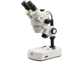 Stereozoom Trinocular Microscope with LED Incident and Transmitted Illuminators; 100-240 VAC