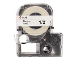 20' Cassette of 12mm Ultra Low Temperature Tape, White w/ Black Print