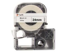 20' Cassette of 24mm Ultra Low Temperature Tape, White w/ Black Print