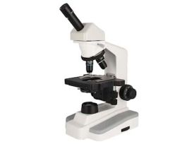 Compund Microscope, LED, Monocular, 4X/10X/40X/100X, Super High Contrast Lens; 110-220 VAC