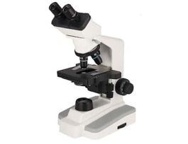 Compund Microscope, LED, Binocular, 4X/10X/40X/100X, Super High Contrast Lens; 110-220 VAC