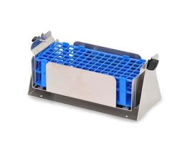 Pivoting Test Tube Rack, Stainless Steel and PVC-Coated Steel, 13 mm dia, for use with Shaker Platforms