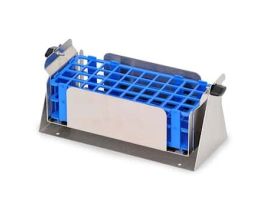 Pivoting Test Tube Rack, Stainless Steel and PVC-Coated Steel, 20 mm dia, for use with Shaker Platforms