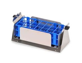 Pivoting Test Tube Rack, Stainless Steel and PVC-Coated Steel, 30 mm dia, for use with Shaker Platforms