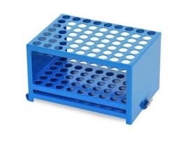 Test Tube Rack, PVC-Coated Steel, 10-13 mm dia, for use with Shaker Platforms