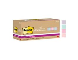 Post-it® Super Sticky Recycled Notes 654R-24SSNRPCP, 3 in x 3 in (76 mm x 76 mm)