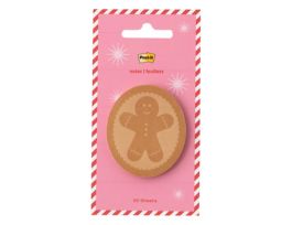 Post-it® Jingle Notes Gingerbread Man HOL25-JN-GB, 2x2.4in (50.8x60.9mm) 50 sheet