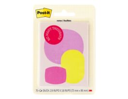 Post-it® Mini List Notes W25-34-4, Pink-Purple-Yellow, 73 mm x 96 mm, 75 Sheet