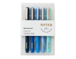 Post-it® Noted Mini Pen Set NTD11-MPEN-1, 5 Felt Tip Pens