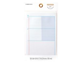 Post-it® Noted Planning Notes NTD11-58-1, White Blue, 4.9in x 7.7in (124.4mm x 195mm)