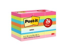 Post-it® Notes 653-Club-07, 1-3/8 in x 1-7/8 in (34,9 mm x 47,6 mm) Jaipur/Capetown colors