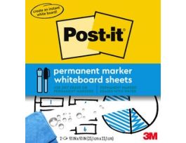 Post-it® Flex Write Surface FWS-Sheets2PKR, 9.1 in x 9.1 in (23.1 cm x 23.1 cm)