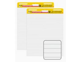Post-it® Super Sticky Easel Pad 561WL-VAD-2PK-0, White Lined, 25 in x 30 in (63.5 cm x 76.2 cm), 30 Sheets/Pad, 2 Easel Pads