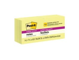 Post-it® Super Sticky Notes 622-8SSCY, 1 7/8 in x 1 7/8 in 90 sheet Canary Yellow 8-pack