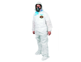 Coverall Q-Guard, Quantumwear Hood & Boot, White, 7X