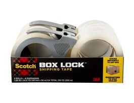 Scotch® Box Lock™ Packaging Tape 3950-4RD-6GC, 1.88 in x 54.6 yd (48 mm x 50 m)