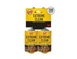 Scotch-Brite™ Extreme Clean Lint Roller Twin Pack 830RS-100TP, 4.0 in x 54.9 ft (10.1 cm x 16.7 m), 4/2