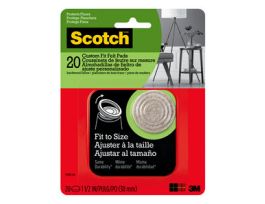 Scotch™ Custom Fit Felt Pads SP880-NA, Beige, 1.5 in, 20 ct