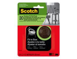 Scotch™ Custom Fit Felt Pads SP882-NA, Brown, 1.5 in, 20 ct