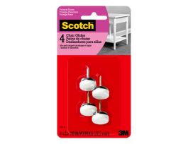 Scotch™ Glides SP628-NA, Nail-In Plastic, White, 13/16 in, 4pk