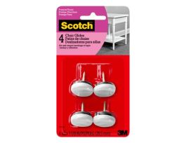 Scotch™ Glides SP635-NA, Nail-in Plastic, White, 1-1/16 in, 4pk