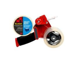 Scotch® Packaging Tape 3850-2-ST, 1.88 in x 54.6 yd (48 mm x 50 m) Heavy Duty Shipping Packaging Tape with Heavy Duty Dispenser