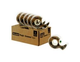 Scotch® Magic™ Greener Tape 6123-SIOC, 3/4 in x 600 in (19 mm x 15.2 m), 6 Dispensers/Pack