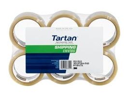 Tartan™ Shipping Packaging Tape 3710-6, 1.88 in x 54.6 yd (48 mm x 50 m), 6 pack