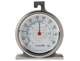 Refrigerator / Freezer Analog Dial Thermometer with Safety Zones