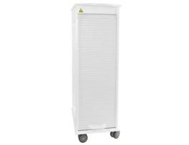 MRI Locking Lab Storage Cart, Narrow, White