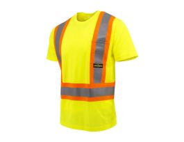 SAFETY T-SHIRT GRN XBACK- 2X