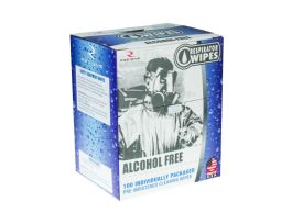 RESPIRATOR WIPES ALCOHOLFREE-BX OF 100