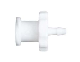 Luer to Hose Barb Fitting, Straight Adapter, White Nylon, Female Luer Thread x 200 Series Barb 1/16" ID; 25/Pk