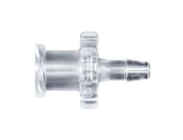 Luer to Hose Barb Fitting, Straight Adapter, Clear Polycarbonate, Female Luer Thread x 200 Series Barb 3/32" ID; 25/Pk