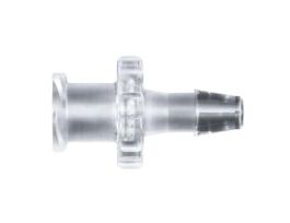 Luer to Hose Barb Fitting, Straight Adapter, Clear Polycarbonate, Female Luer Thread x 200 Series Barb 1/8" ID; 25/Pk