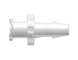 Luer to Hose Barb Fitting, Straight Adapter, Polypropylene, Female Luer Thread x 200 Series Barb 5/32" ID; 25/Pk