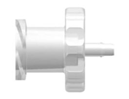 Luer to Hose Barb Fitting, Straight Adapter, Polypropylene, Female Luer Thread x 400 Series Barb 1/16" ID; 25/Pk
