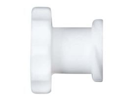 Luer Fitting, White Nylon, Female Luer Thread Cap; 25/Pk