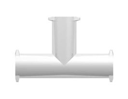 Luer Fitting, Tee Union, Polypropylene, Female Luer Lug; 25/Pk