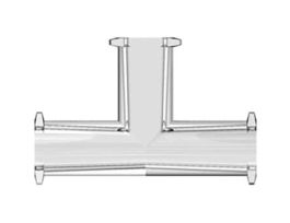 Luer Fitting, Tee Union, Clear Polycarbonate, Female Luer Lug; 25/Pk