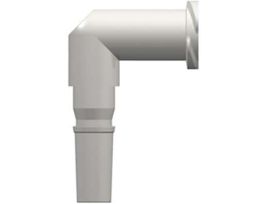 Luer Fitting, Elbow Adapter, White Nylon, Male Luer x Female Luer Thread; 25/Pk