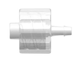 Luer to Hose Barb Fitting, Straight Adapter, Polypropylene, Male Luer Integral Lock Ring x 500 Series Barb 1/16" ID; 25/Pk