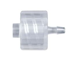 Luer to Hose Barb Fitting, Straight Adapter, Polypropylene, Male Luer Integral Lock Ring x 200 Series Barb 3/32" ID; 25/Pk